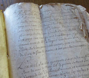 1624 - Première page du cahier de la confrérie ST-JOSEPH de NANT